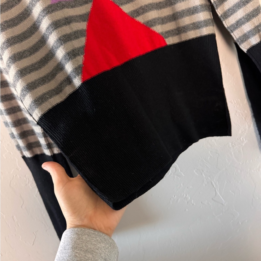 Sonia Rykiel 100% Cashmere Striped Geometric Sweater - Picture 4 of 7